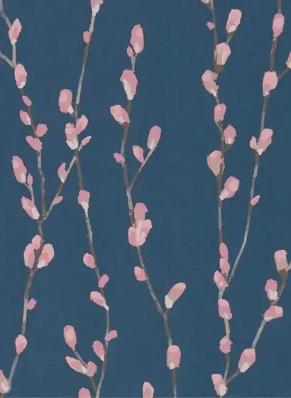 Florale Tapete Salice von Harlequin - Rose/ Navy