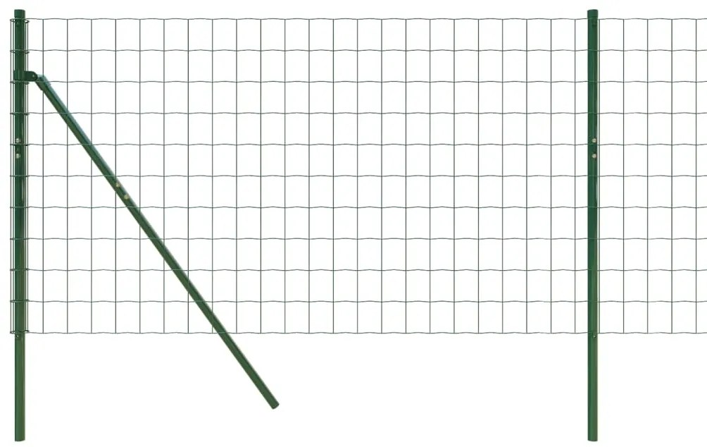 Recinzione Metallica Verde 0,8x25 m in Acciaio Zincato