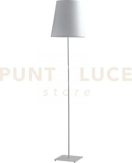 Piantana elvis bianca 1 luce attacco e27 34x155cm in metallo e para...