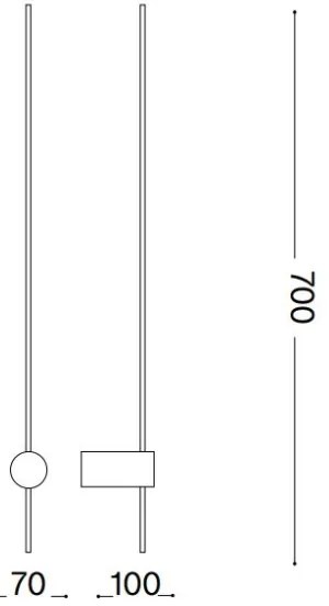 Ideal Lux - Applique a LED ESSENCE LED/12W/230V 4000K 70 cm CRI 90 nero