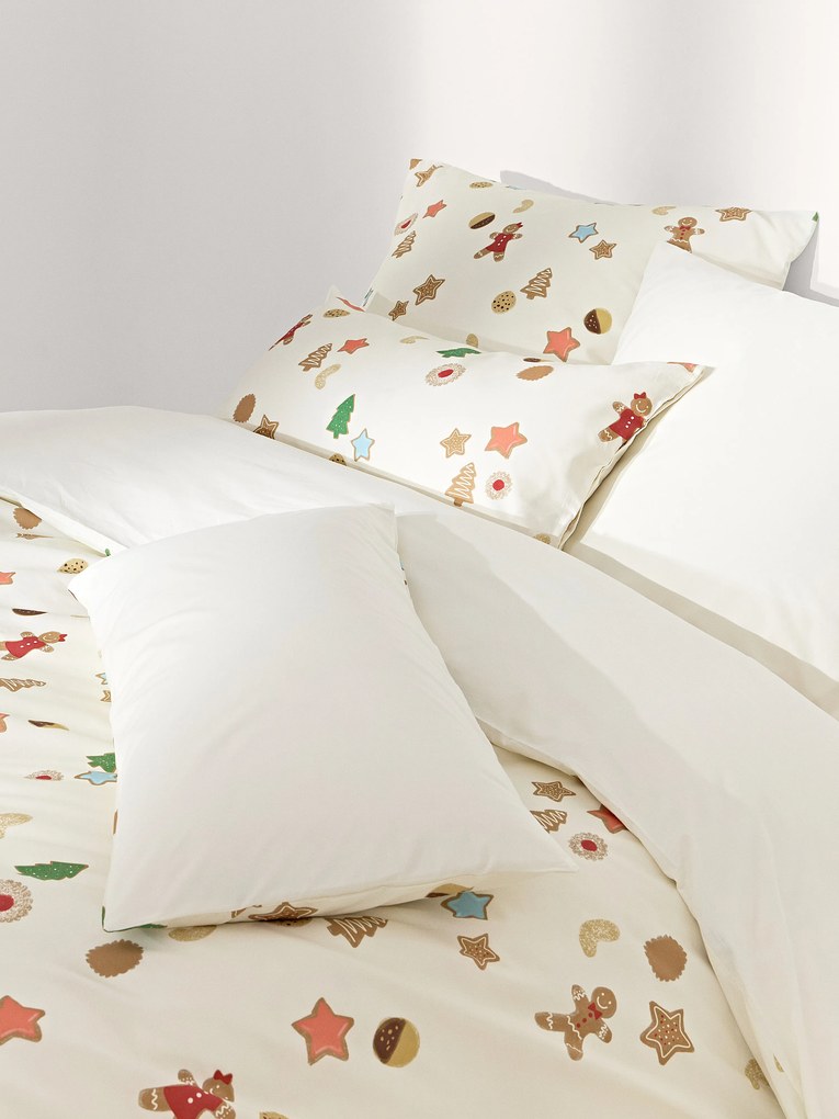 Copripiumino in cotone percalle di design Cookies di Kera Till