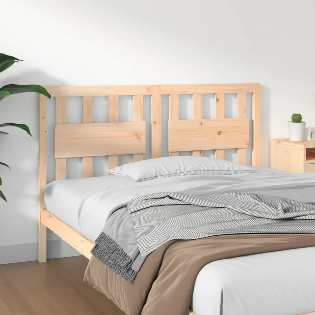 Testiera Per Letto 145,5x4x100 Cm İn Legno Massello Di Pino /