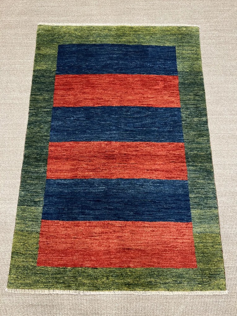 Gabbeh Tappeto 110x160 Rosso (Iran) Annodato A Mano
