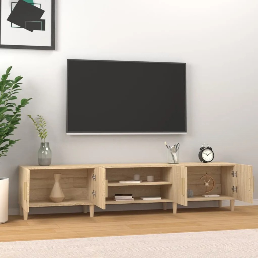 Mobile per tv rovere sonoma 180x31,5x40 cm in legno multistrato