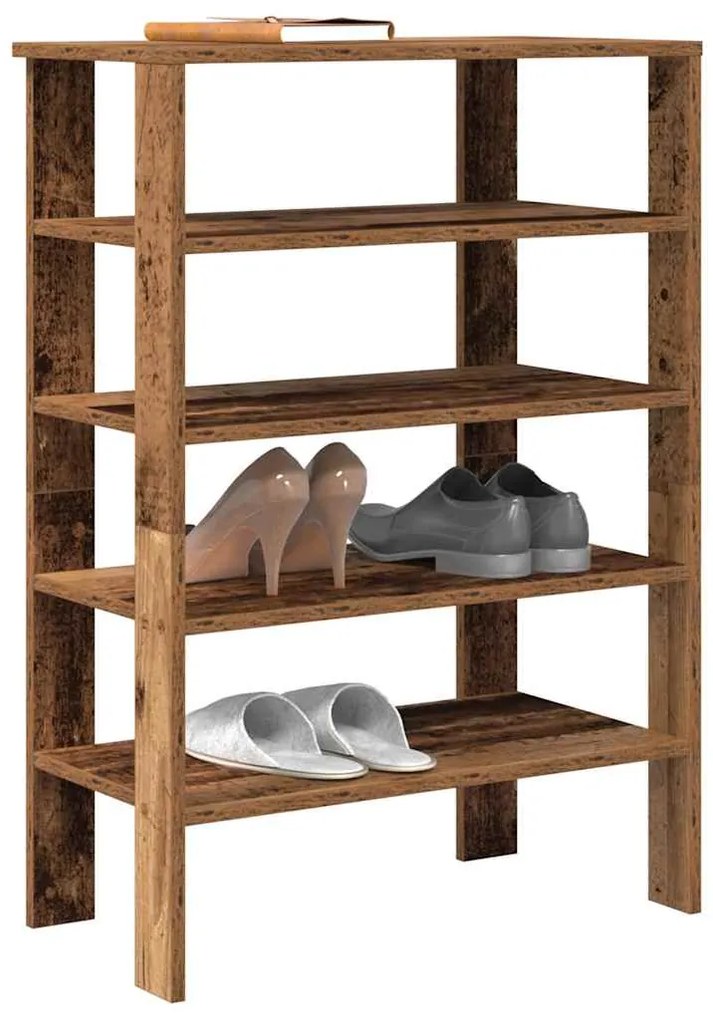 Scarpiera Legno Vecchio 61x32x87,5 Cm İn Truciolato /