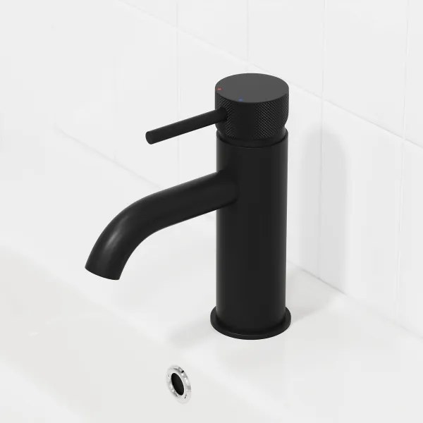 Miscelatore per lavabo ANHOLT 15,6 cm, nero opaco
