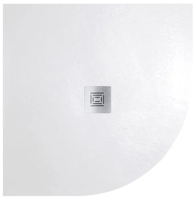 Piatto doccia SANYCCES in fibra di vetro Logic bianco L 80 x L 80 x H 3 cm opaco effetto ardesia