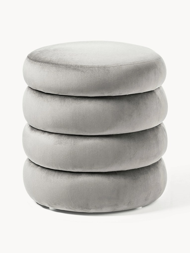 Pouf contenitore in velluto Alto