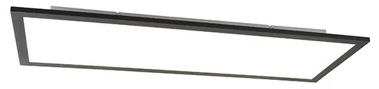 Plafoniera moderna nera con LED integrato 80 cm - Liv