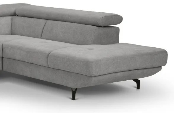 Divano angolare letto con contenitore a L BRESCIA dx grigio