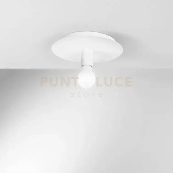 Plafoniera strike bianca 1 luce attacco e27 25x25x86cm in metallo