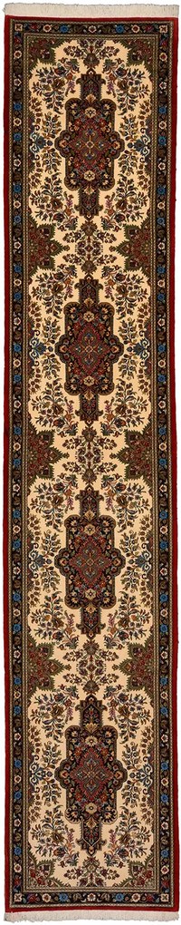 Ghom Tappeto persiano 410 x 80 Beige (Iran) Annodato A Mano