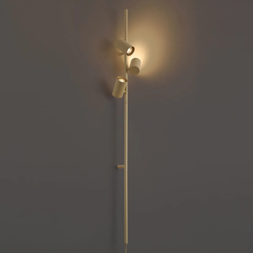 Lampada da parete moderna beige 3 luci - Jeana Luxe