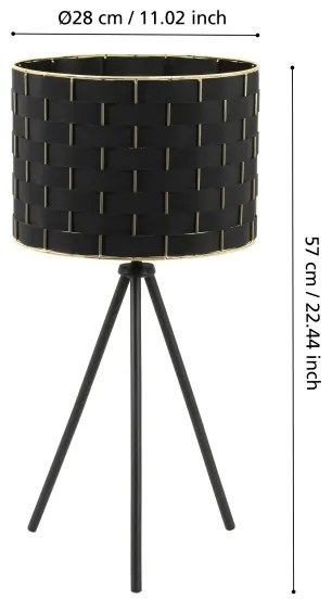 Eglo 99526 - Lampada da tavolo MARASALES 1xE27/40W/230V