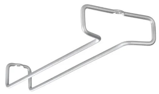 Set di portabicchieri da vino da parete argentati in acciaio 2 pz Rail – Metaltex