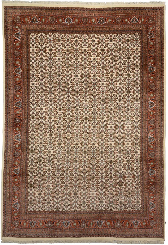 Bidjar Tappeto orientale 250x350 Beige (Indian) Annodato A Mano