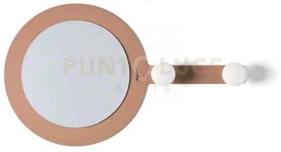 Specchio moderno da parete riflesso appeso mocha mousse in ferro, v...