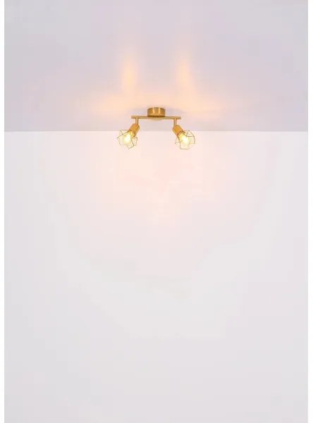 Globo 54802GB-2 - Faretto XARA I 2xE14/40W/230V oro