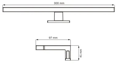 Illuminazione a LED per specchi da bagno MILOS LED/5W/230V 4000K 30 cm IP44 cromo