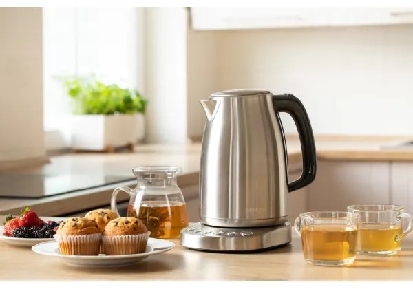 Sencor - Bollitore con termoregolazione 1,7 l 2200W/230V acciaio inossidabile