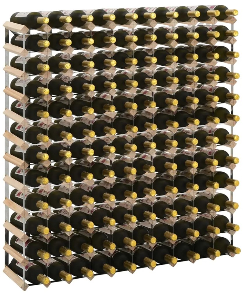 Portavini Da 120 Bottiglie İn Legno Massello Di Pino /