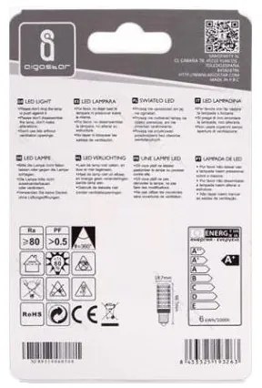 Lampadina LED E14/6W/230V 3000K - Aigostar