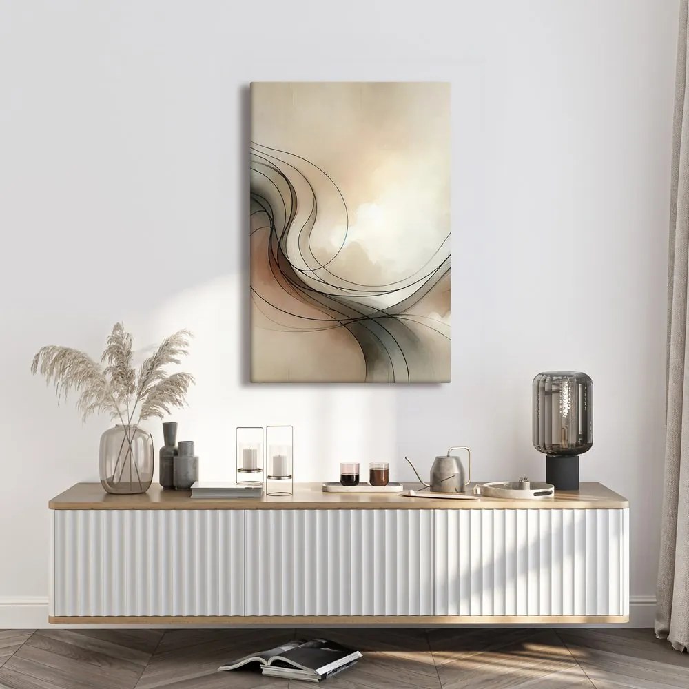 Quadro su tela – Linee eleganti tra le nuvole
