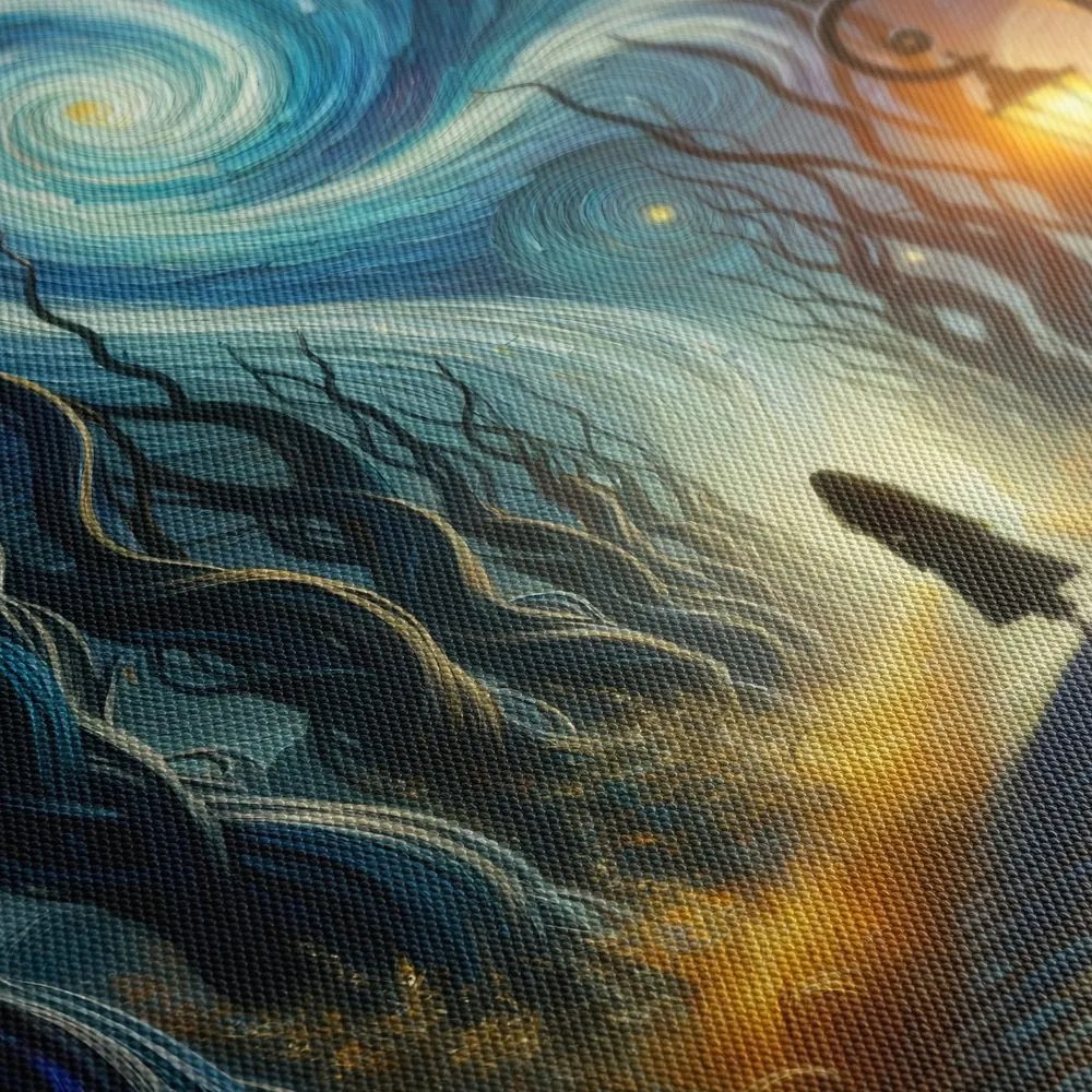 Quadro su tela – Sentiero verso la notte stellata