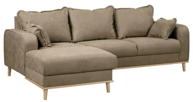 Divano angolare marrone chiaro (angolo sinistro) Beata - Ropez