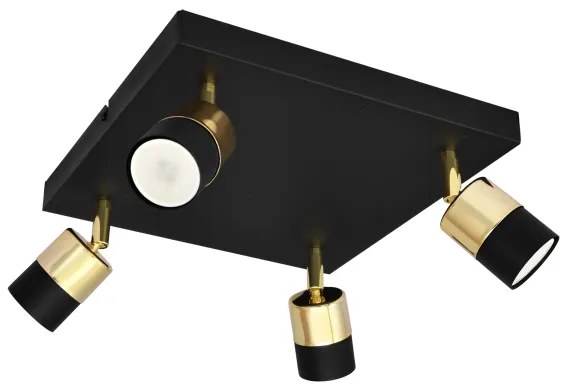 Faretto LED TUBSSON 4xGU10/4,8W/230V nero/oro