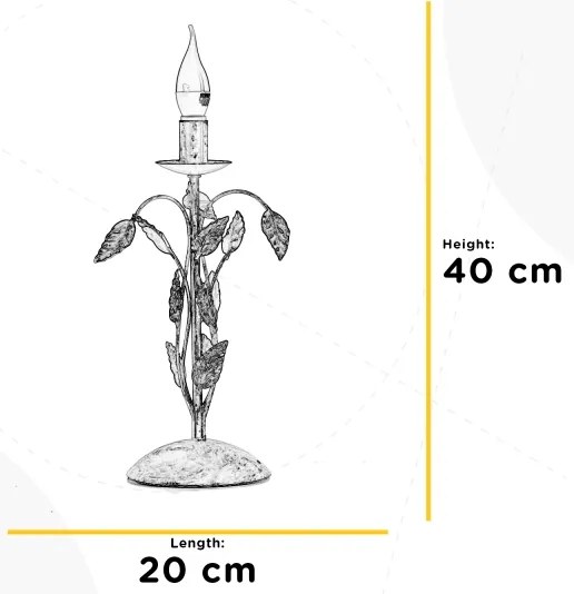 ONLI - Lampada da tavolo COLLANA 1xE14/6W/230V 40 cm bronzo