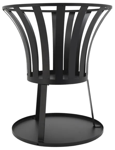 Griglia portatile a legna nero