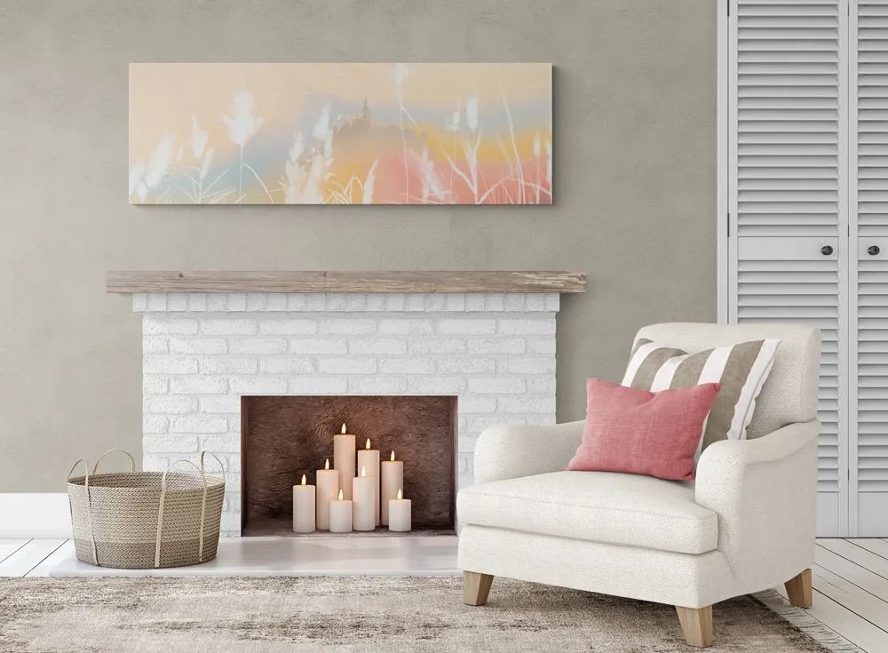 Quadro su tela – Castello magico circondato dalla natura