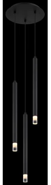 Globo 15629-3 - Lampadario a sospensione con filo BLAKE 3xG9/4W/230V diametro 24 cm nero