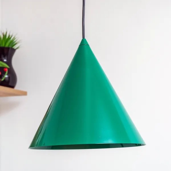 Lampada a sospensione ETNA II con cavo 1xE27/15W/230V Ø 25 cm verde