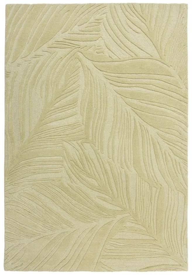 Tappeto in lana verde 200x290 cm Lino Leaf - Flair Rugs
