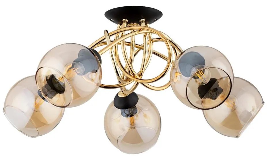 Lampadario a plafone MODENA 5xE14/10W/230V oro