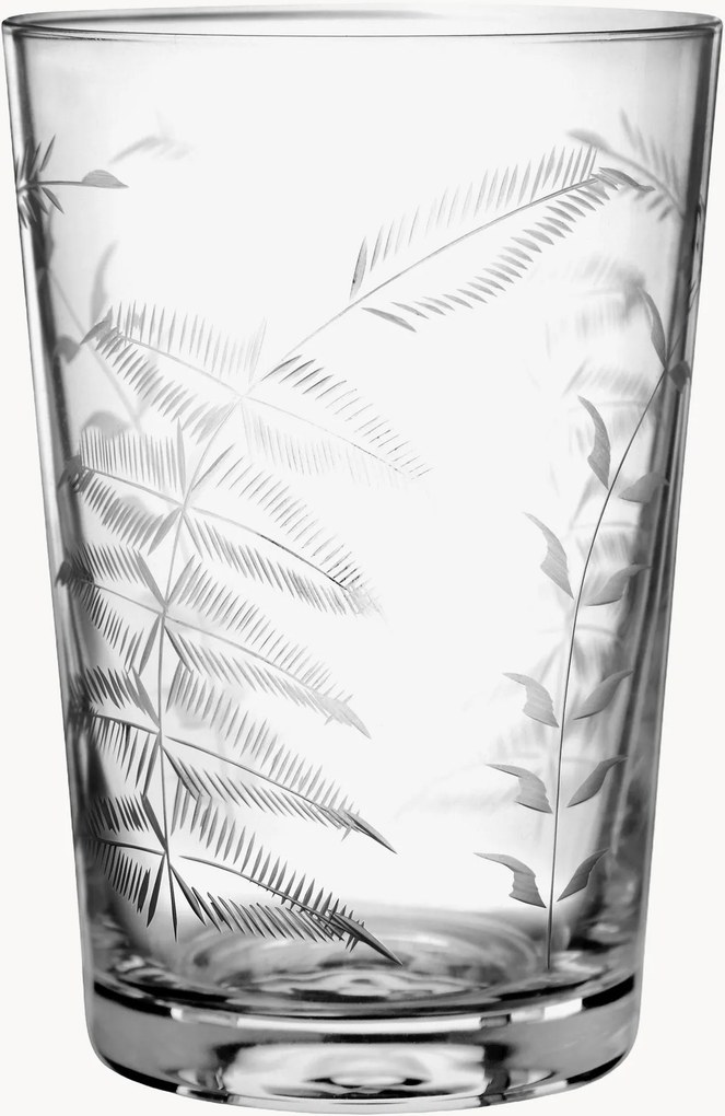 Set di 6 bicchieri in cristallo soffiato Fern