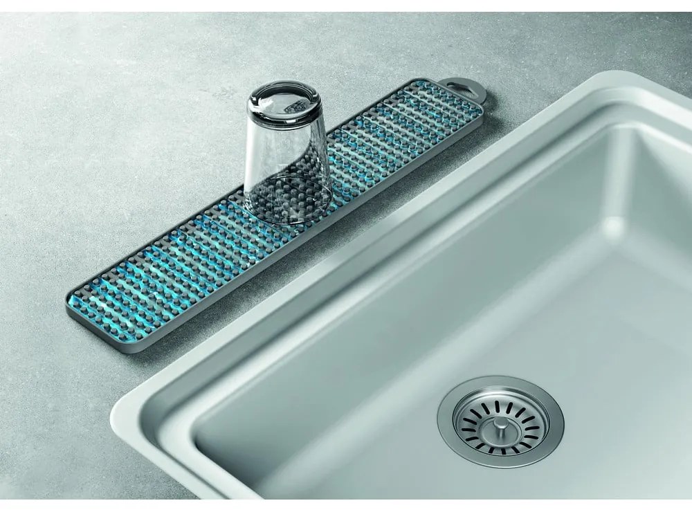 Tappetino scolapiatti grigio in plastica 42x8 cm Gravity – Metaltex