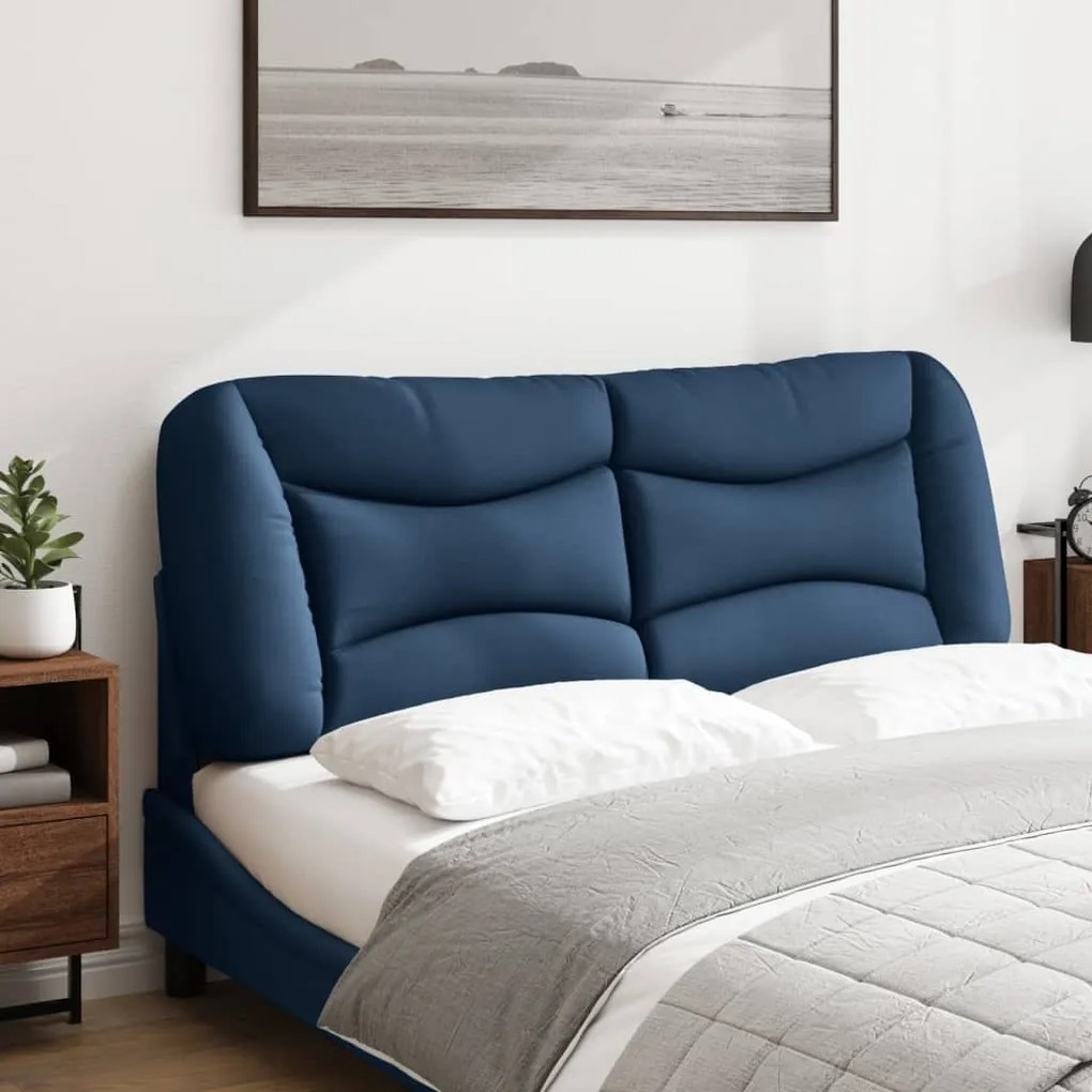 Cuscino testiera blu 120 cm in tessuto