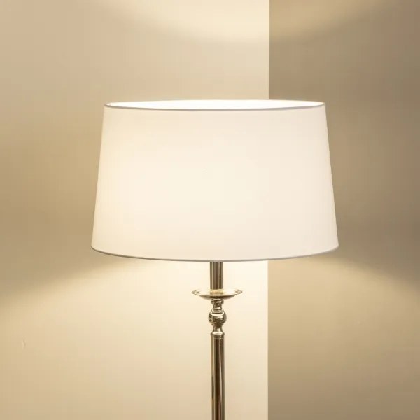 Brilagi - Lampada da terra LED CERIA 1xE27/60W/230V Ø 45 cm cromo lucido/bianco