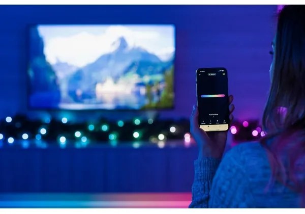 Twinkly GT90P4425P00 - LED RGBW dimmerabile decorazione natalizia ghirlanda 50 LED Wi-Fi