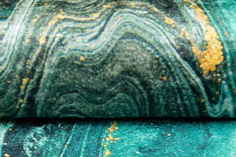 Tappeto di tendenza nei toni del verde e del blu Larghezza: 80 cm | Lunghezza: 150 cm