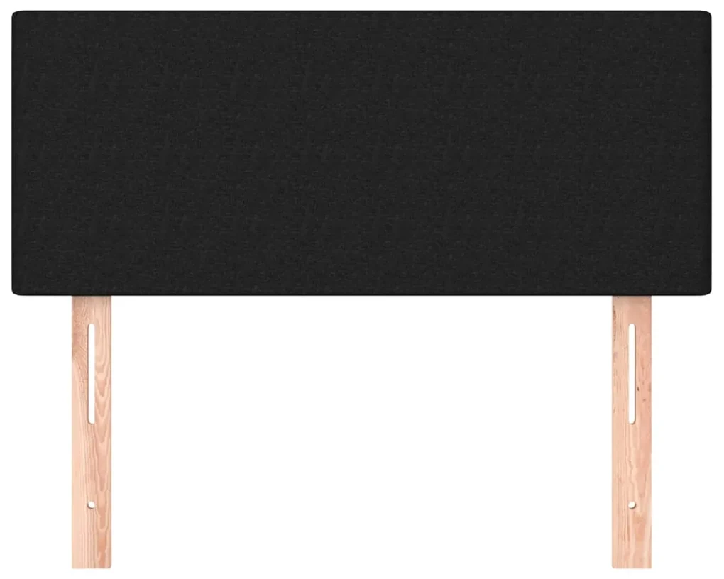 Testiera nera 80x5x78/88 cm in tessuto