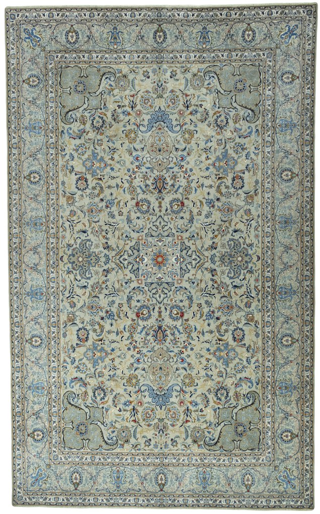 Kashan Tappeto persiano 310x500 Verde (Iran) Annodato A Mano