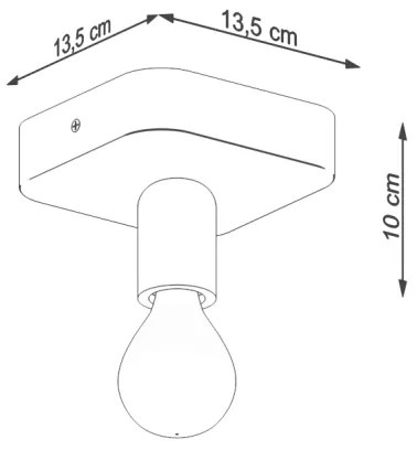 Sollux  SL.1156 - Faretto TAVO 1xE27/15W/230V calcestruzzo
