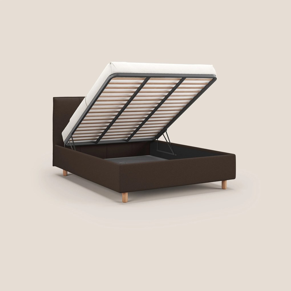 Lothar letto contenitore maxi dalle dimensioni contenute in tessuto impermeabile T13 marrone