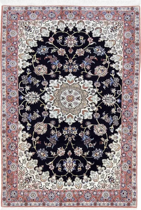Nain Tappeto persiano 160x110 Blu (Iran) Annodato A Mano