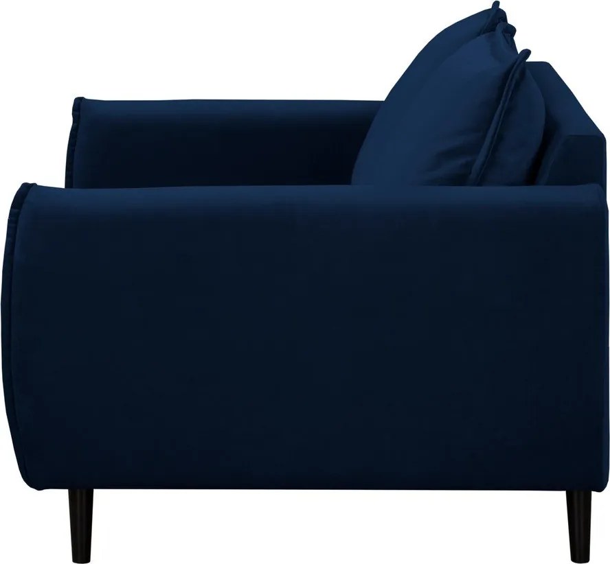 Divano blu scuro con rivestimento in velluto 138 cm Juli – Ropez