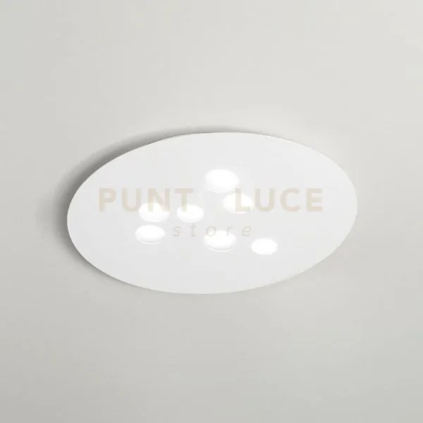 Luna p/g - plafoniera metallo e alluminio bianco 7 luci attacco gx5...